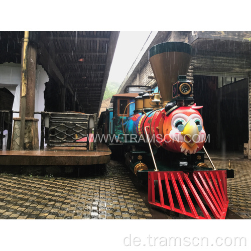 Kundenspezifische Cartoondesign-Dampflokomotive für die Vergnügung